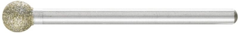 Pferd - Diamant-Schleifstift Kugel Ø6,0mm Schaft-Ø3 mm D181 (grob) zum Gravieren und Entgraten