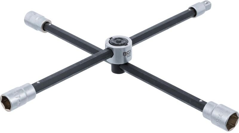 Bgs Technic - Rad-Kreuzschlüssel mit Gelenk für Pkw Vierkant sw 17 x 19 x 21 x 12,5 mm (1/2')