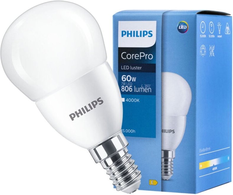 LED-Lampe E14 7W = 60W 806lm 4000K Neutral PHILIPS