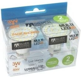 Silver - MULTI-LED-Glühbirne GU10 4W 5000K (pack 2 Stück)