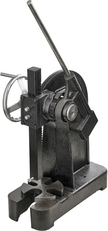 Dornpresse, Typ Ratsche, 3 Tonnen. Ratschen-Hebel. Handrad. 12,2"" Maximale Höhe. Manuelle Tischpresse aus Gusseisen. Fü...