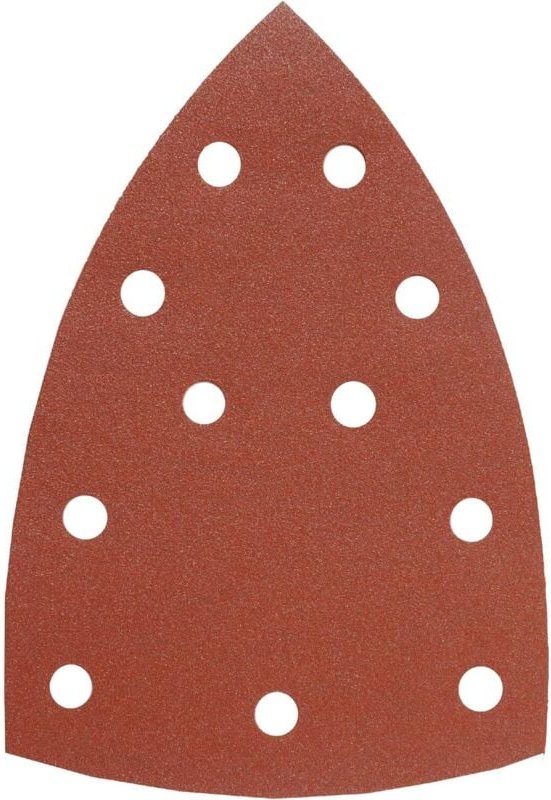 Schleif-Dreieck für Delta- u. Multi-Schleifer - für Metall, Holz, Lack u. v. m., 100 x 147 mm, Korn 5 x K-60, 5 x K-120,...