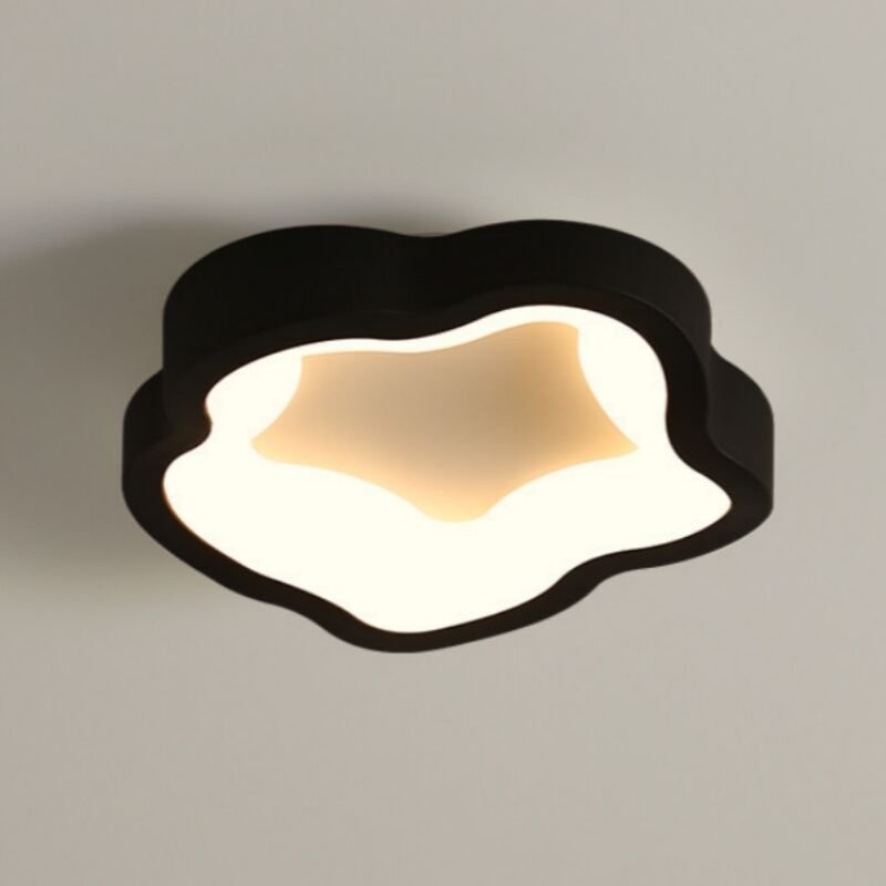 14W led Deckenleuchte Modern Deckenlampe Ø23cm Schwarz für Schlafzimmer Wohnzimmer Balkon Flur Küche - Warmweißes Licht