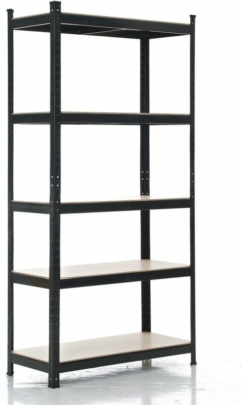 Schwerlastregal aus Metall schwarz 90x40x180 cm