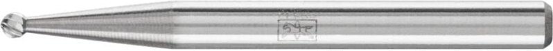 Pferd - Hartmetall Frässtift Kugel kud ø 1,5x1 mm Schaft-Ø 3 mm Z5 universal fein