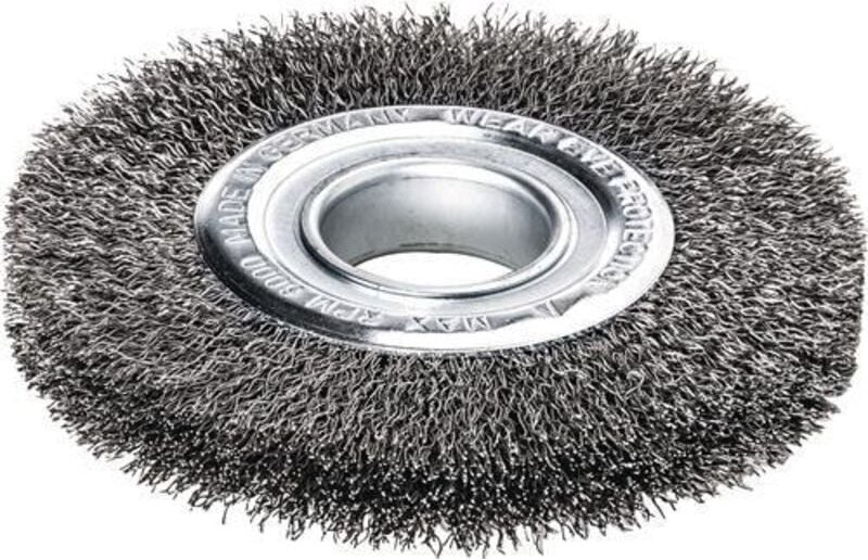 Lessmann - Rundbürste ø 100 mm Drahtstärke 0,30 mm Stahl gewellt 20-22 mm 8000 min-¹