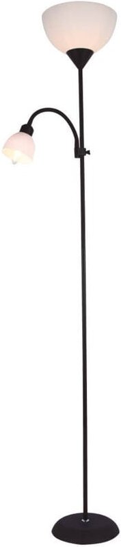 GSC - Stehleuchte der Nawis-Serie, 1760 mm, E27 mit E14-Leselicht, Schwarz