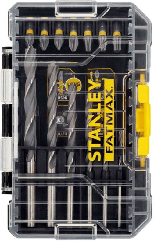 Stanley Zubehör - 19-teiliges Eisenbohrer- und Bit-Set STA88554-XJ