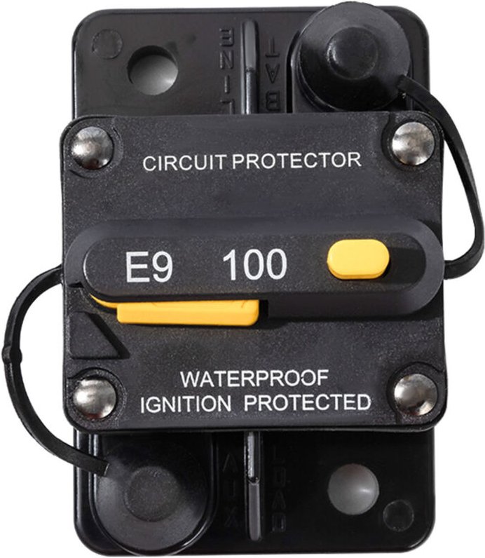 Leistungsschalter, 100 a wasserdichter Schiffs-Leistungsschalter mit manueller Rückstellung und Wippschalter für LKWs, B...