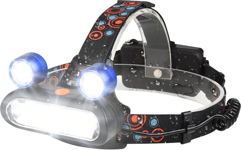 Stirnlampe, LED-Stirnlampe, 4 Modi, 500 lm, usb wiederaufladbar, Stirnlampe, IPX5, wasserdicht, für Camping, Wandern, La...