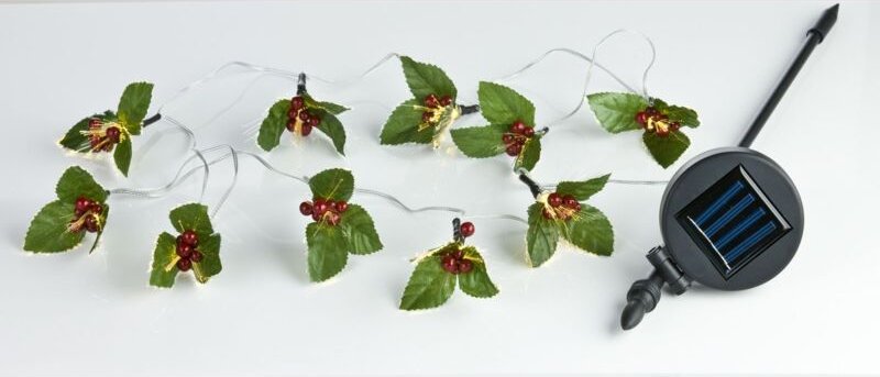 Led Solar Gartendeko Blumenkasten Laterne Solarleuchte Lichterkette Kunstpflanze - Lichterkette