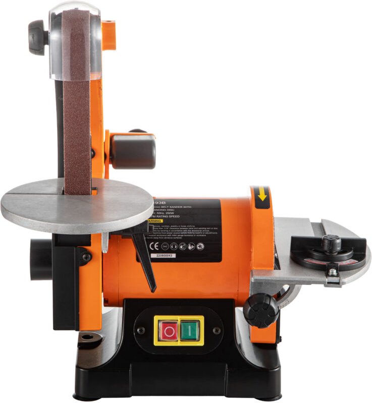 Mophorn - Elektrischer Bandschleifer, 300 w Band- und Tellerschleifer, 5-Zoll-Metall-Tischschleifmaschine, 2950 U/min Sc...