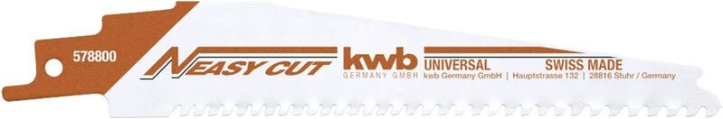 KWB - 578800 Säbelsägeblatt mit Easy-Cut Schaft, verwendbar für alle Bau-Materialien Sägeblatt-Länge 1