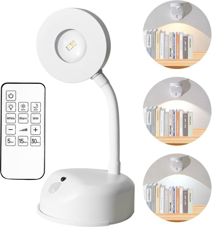 Kabellose Wandlampe mit Fernbedienung, Kabellose Wandleuchte mit 3 Beleuchtungsmodi, USB wiederaufladbare Bilderleuchte,...