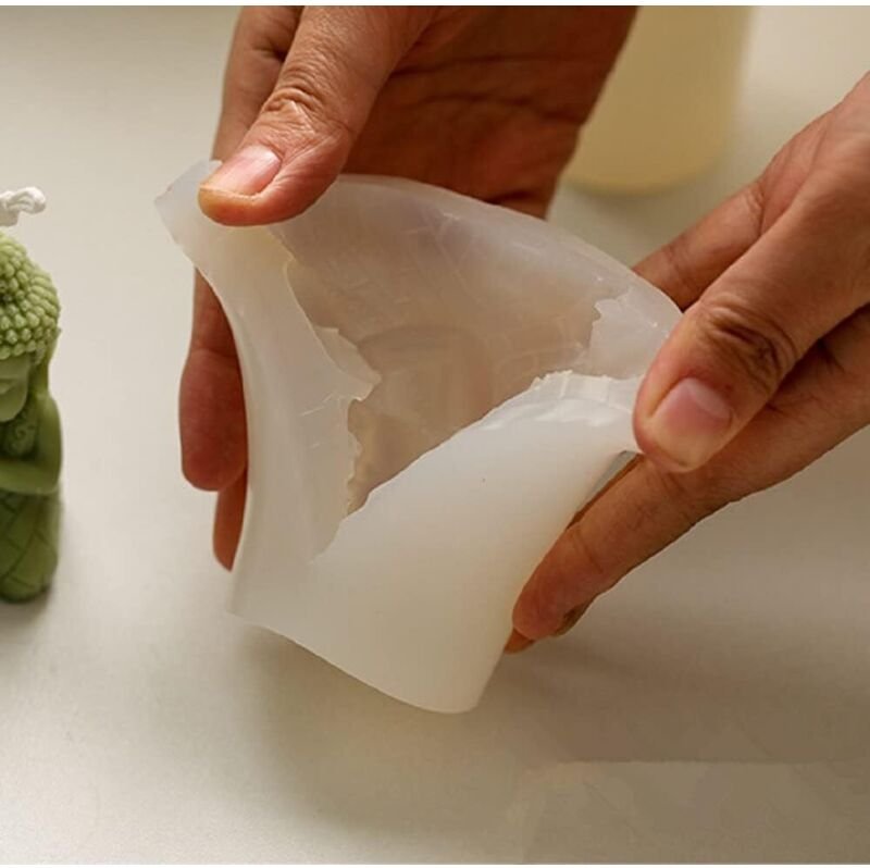 Silikon-Kerzenformen, 3D-Buddha-Kerzenform, DIY-Kerzenherstellung, Silikonform für Epoxidharz, Weihnachtsdekorationszube...