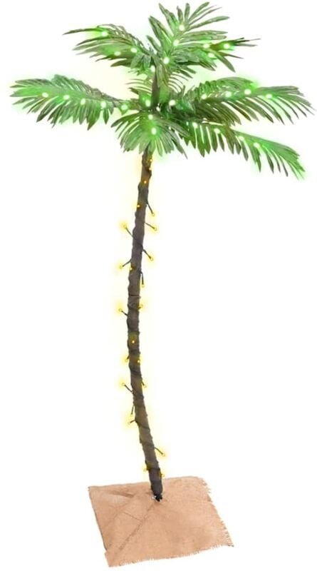 Thumbnail - Künstliche Palme led Warmweiß 72 LEDs 120 cm Vidaxl