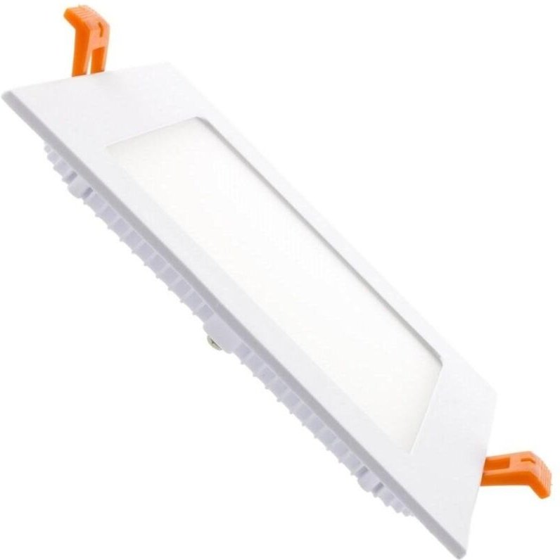 Ledkia - led Einbaustrahler flach 8W Eckig SuperSlim Ausschnitt 105x105 mm 4000K Neutralweiß