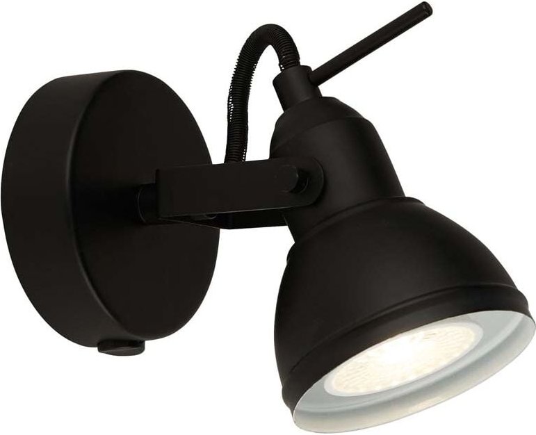 Wandleuchte Wandlampe Spotleuchte Metall Schwarz Strahler Schlafzimmerlampe