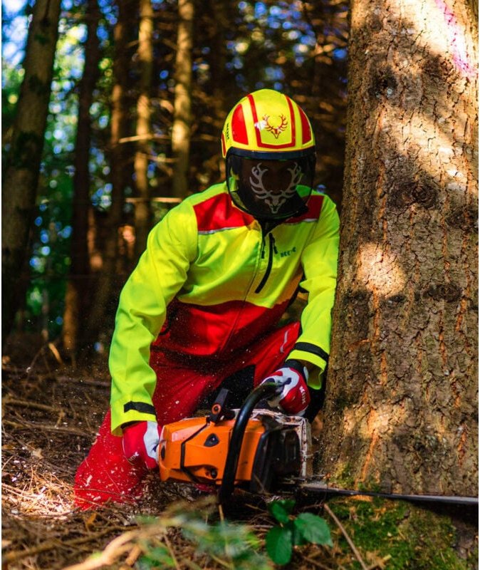 KOX - Forstjacke Mistral 3.0 Rot/Gelb Größe s