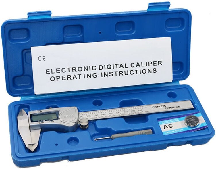 IP54 Wasserdichter digitaler Messschieber 150 mm/6 Zoll mit Edelstahlgehäuse Zoll/mm-Umrechnung für professionelle Messu...