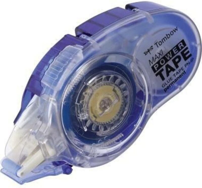 Tombow - Kleberoller mono Maxi Power Tape 8,4 mm x 16 m (b x l) nachfüllbar transparent/blau