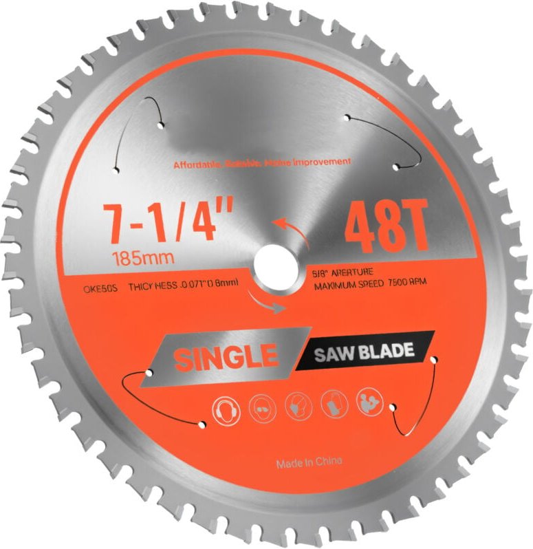 Mophorn Kreissägeblatt (185 mm Durchmesser, 48 präzise Zähne, 1,8 mm Stärke), kompatibel mit verschiedenen Kreissägen, a...