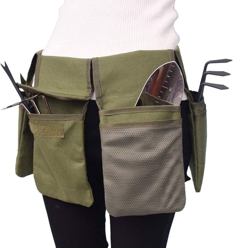 Thumbnail - Canvas-Gartenwerkzeuggürtel mit Taschen, Gartenset, Handtasche, Heimaufbewahrungstasche, Gartenwerkzeugset, Rasenaufbewa...