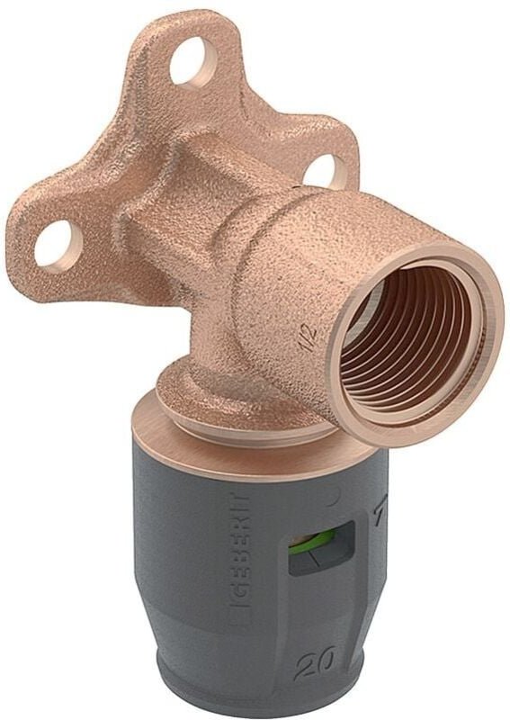 PushFit Anschlusswinkel 90 Grad, CC499K, d 20mm, Rp 1/2', L1 5,2cm - Geberit