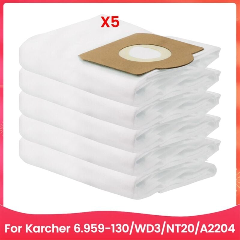 Staubbeutel für 6.959-130/WD3/NT20/A2204 Staubsauger, 5 Stück