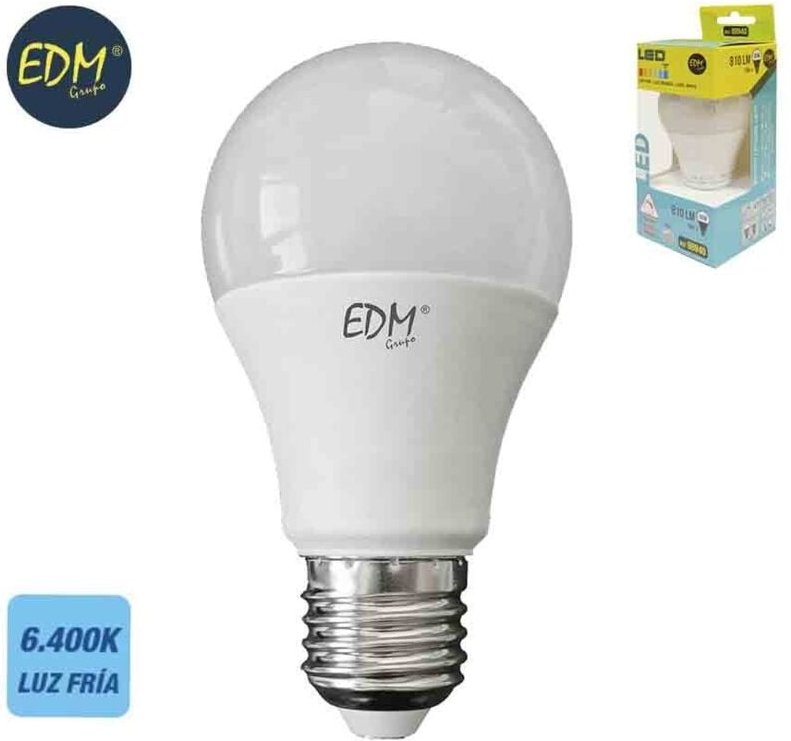 EDM - Standard-LED-Glühbirne E27 12 w 1154 lm 6400 k Kaltlicht ø6 x 11 cm