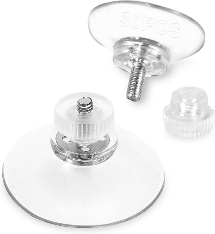30 transparente Saugnäpfe, multifunktionale Fenstersaugnäpfe, 30-mm-Mini-Saugnäpfe, Saugnäpfe mit M410-Schrauben, für Fe...