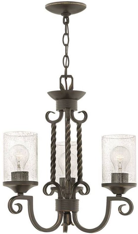 Hinkley - Kronleuchter Hängelampe Hängeleuchte Deckenlampe Wohnzimmer 3 Flammig Glas klar