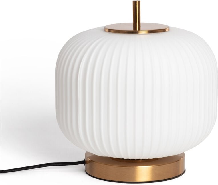 Tischlampe Metall und Glas Beca Bernstein