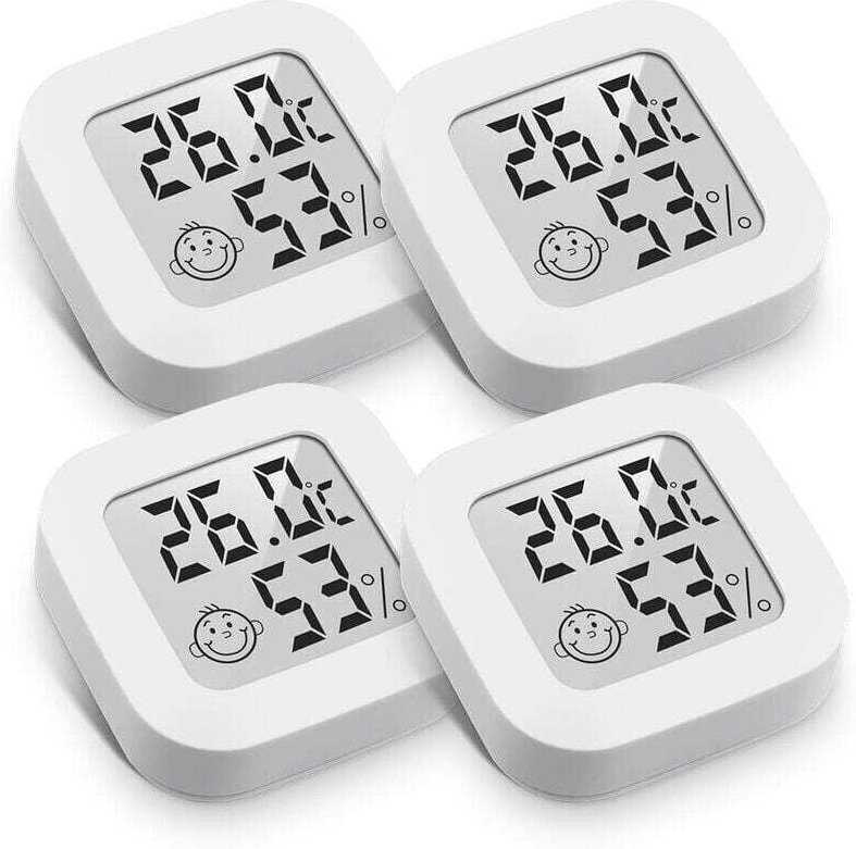 Vtizikl Mini Hochpräzises digitales Innenthermometer mit Hygrometer, Temperatur- und Feuchtigkeitsmonitor, Thermo-Hygrom...