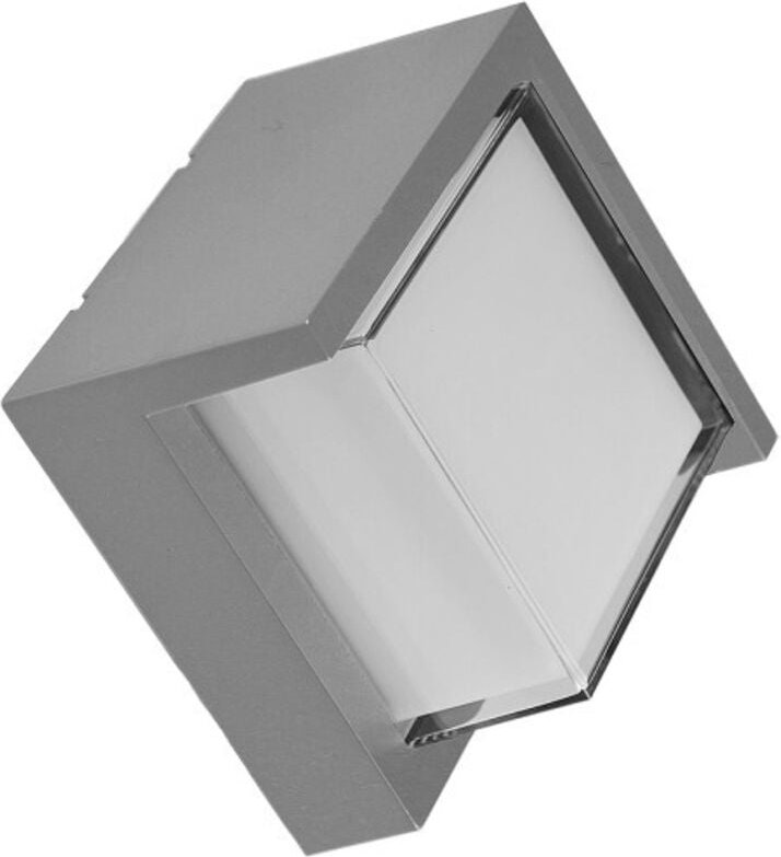Wandleuchte außen 12w 3000k anoa grau ip65 16x16x10,2 cm 600lm