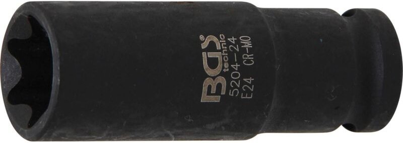 Bgs Technic - Kraft-Steckschlüssel-Einsatz E-Profil, tief Antrieb Innenvierkant 12,5 mm (1/2') sw E24