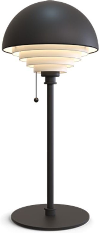 Herstal Tischlampe Schwarz, Schalterschirm 1x E27