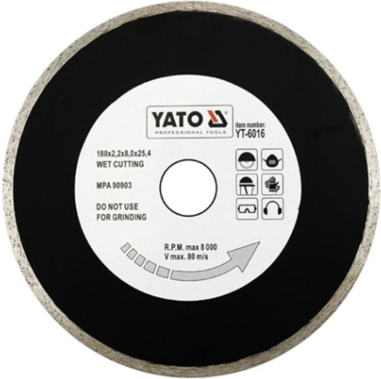 YATO VOLLDIAMANTKLINGE 180 x 25,4 mm 6016