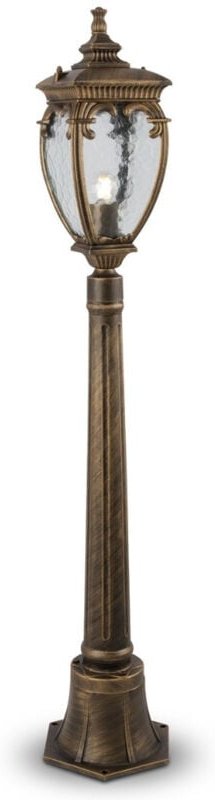 Fleur Außenpoller Schwarz mit Gold, IP44 - Maytoni