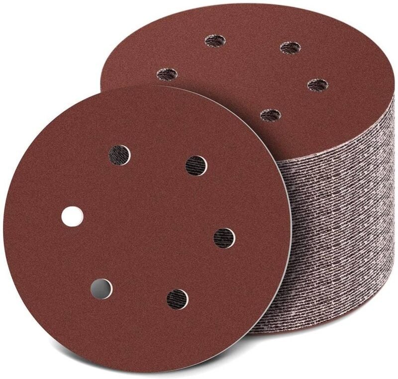 150-mm-Schleifscheibe, 6-Zoll-Klettpads, 100-teiliges Schleifpapierset, verschiedene Körnungen für Exzenterschleifer