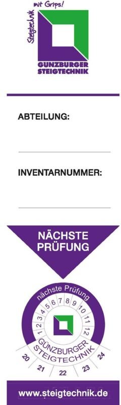 Thumbnail - Munk - Günzburger Steigtechnik 20x Inventaraufkleber - 019176