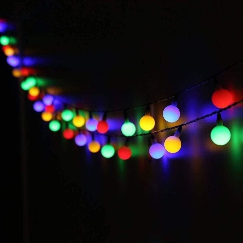 Thumbnail - Aktion, Solar-Lichtgirlande, 100 LEDs, 12 m, Farblichtgirlande für Außen- und Innenbereich, IP65, wasserdicht, 8 Modi, L...