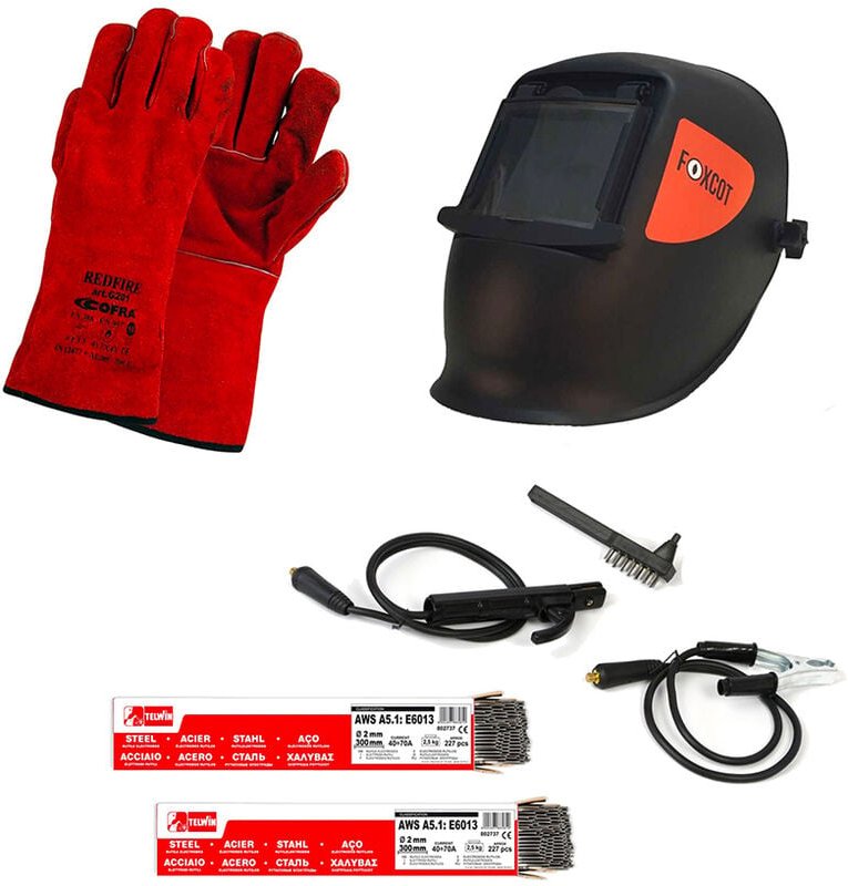 MMA-Schweißset mit manueller Helmmaske