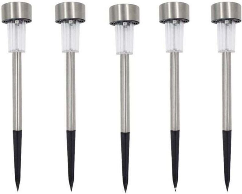 Set mit 5 LED-Solarklemmen-Gartenlampen zum Bepflanzen