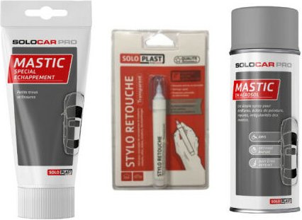 Solocar Car Pack - Pro Clear Body Repair Pen 9ml - Pro Exhaust Filler 250g - Solocar Pro Spray Filler 400ml