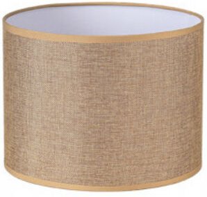 Fabrilamp - Jin Zylindrischer Lampenschirm E27 Braun 25Dx25dx20h Cm Saco-jute Stoff - fab 176232502