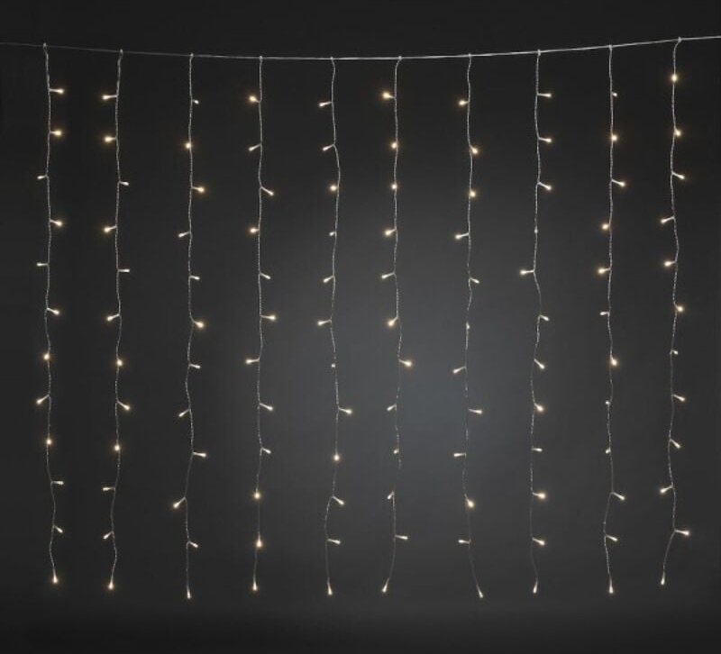 Konstsmide LED Lichtervorhang für Fenster 120 warmweiße Dioden 3,6W Lichterkette
