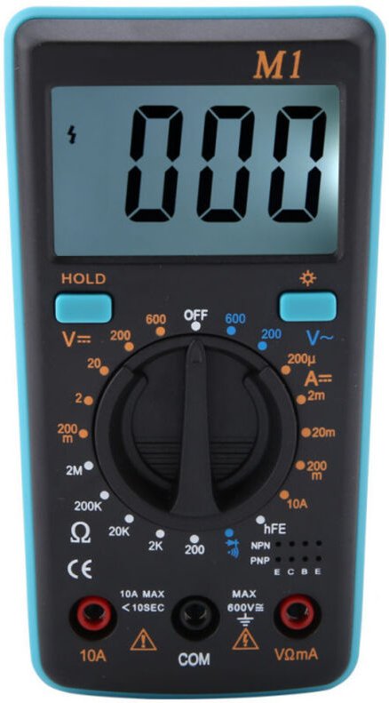 Tester digitale, misura tensione CC/CA, corrente e resistenza, intervallo di temperatura 0℃-50℃, caratteristiche accurat...