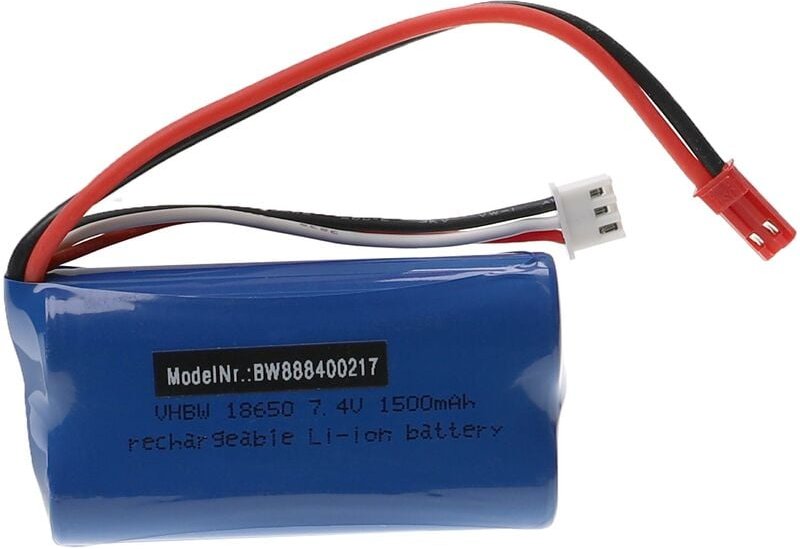 Vhbw - Akku kompatibel mit mjx F45 Modellbau (1500mAh, 7,4V, Li-Ion, 69 x 38 x 18 mm)