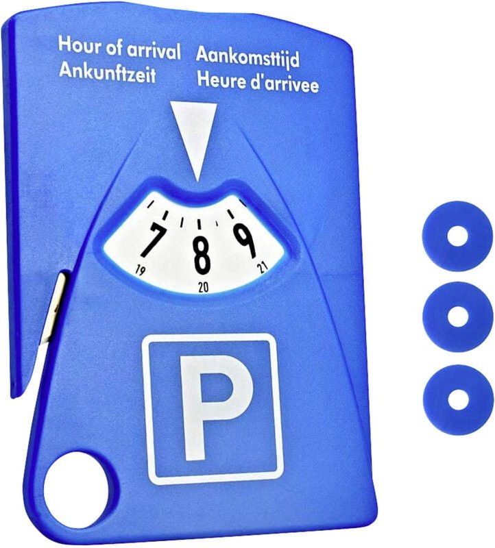 IWH - 7417 Parkscheibe 153 mm x 100 mm x 4 mm mit Eiskratzer, mit Chip für Einkaufswagen